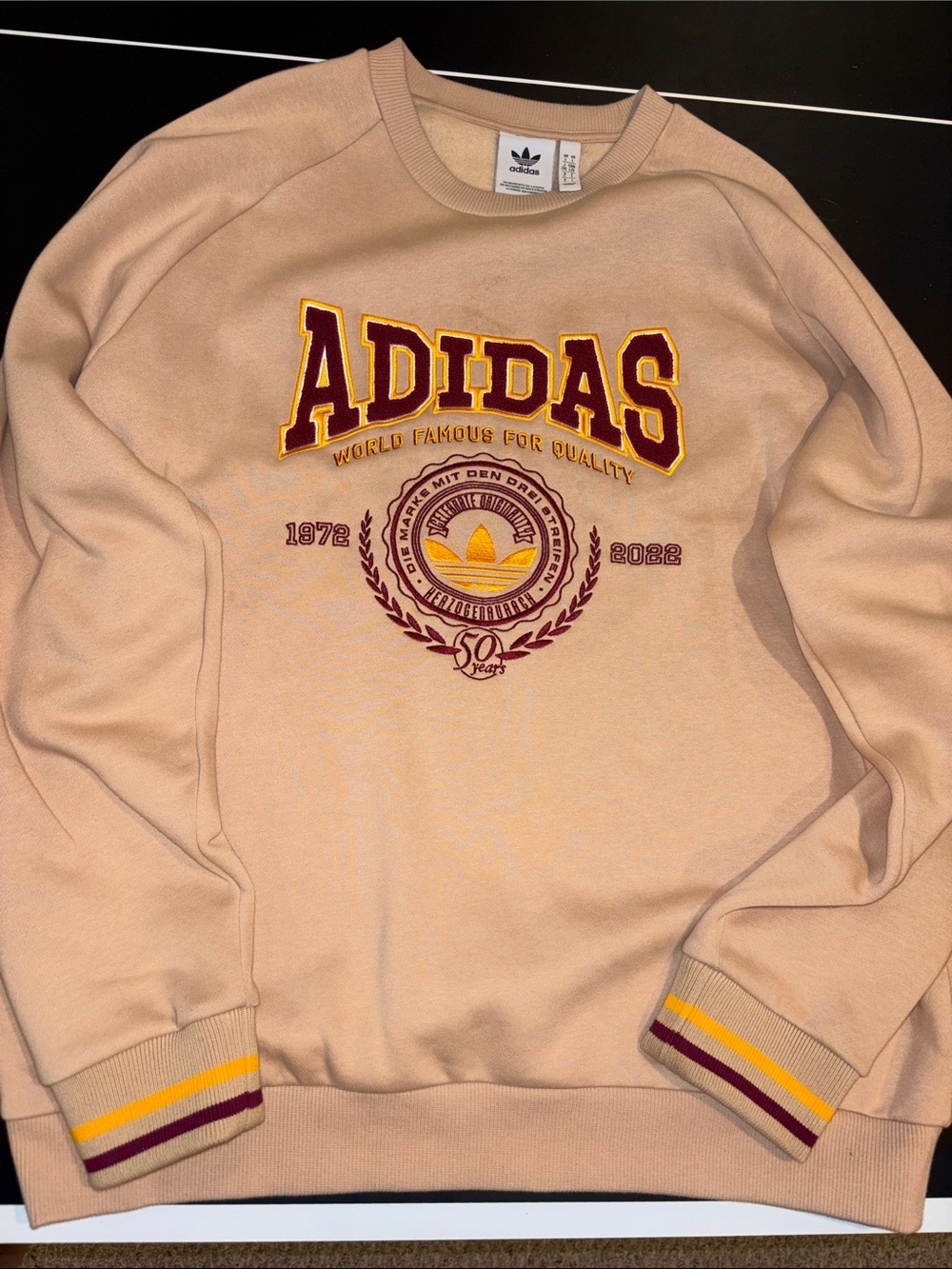 Unique Adidas Embroidered Anniversary Crewneck